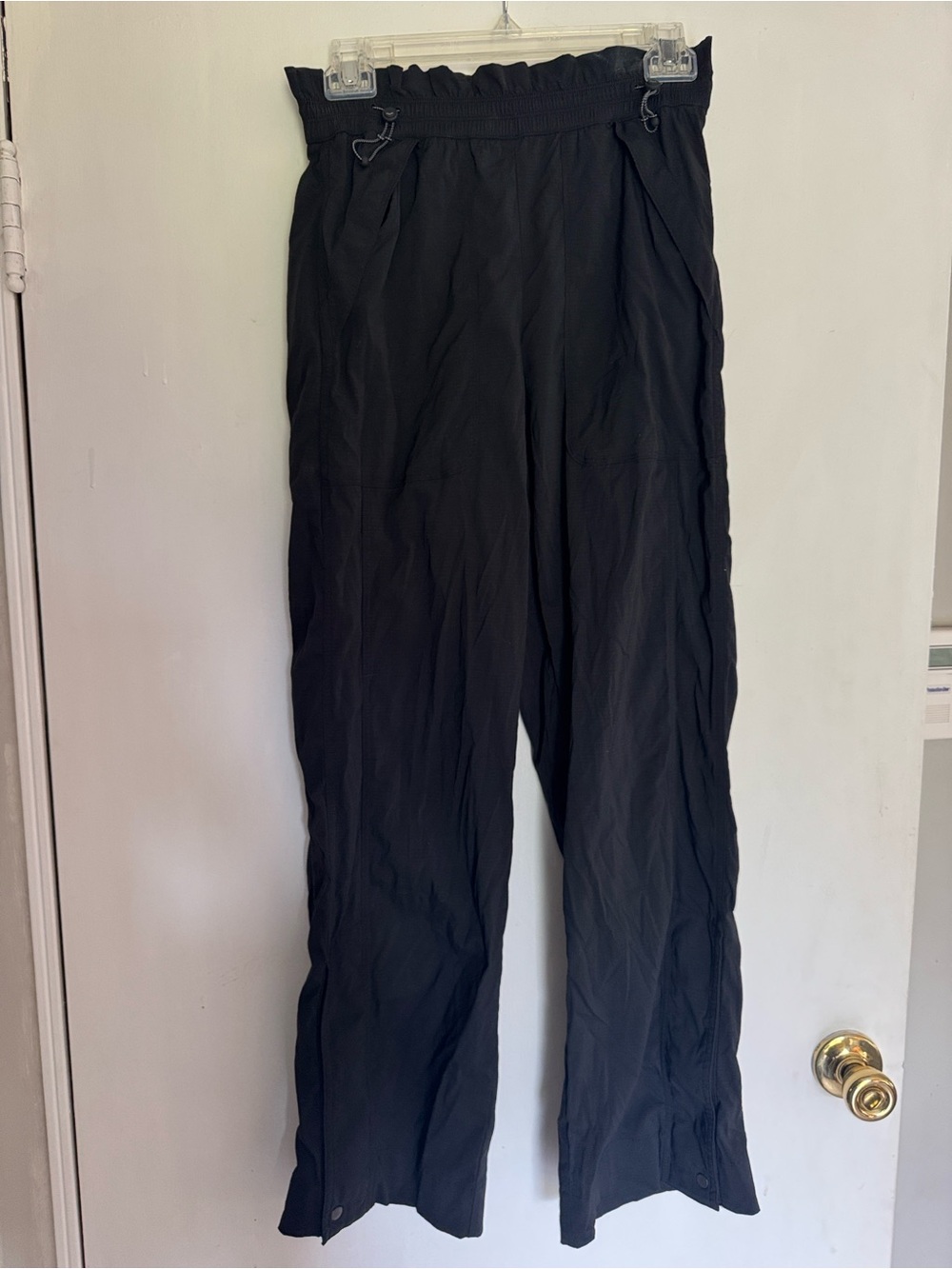 Athleta Black Elastic Waist Drawstring Track Pants
